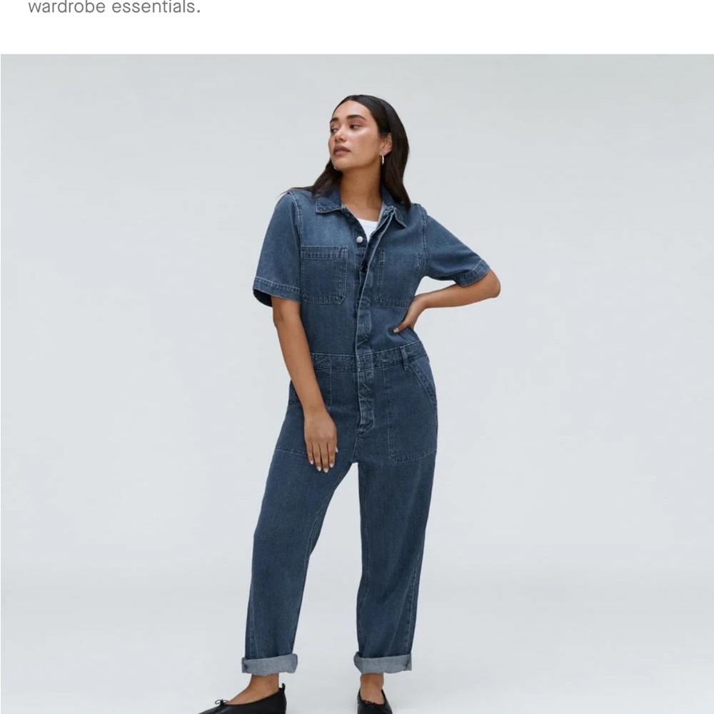 Everlane Supersoft Jean Coverall Jumpsuit